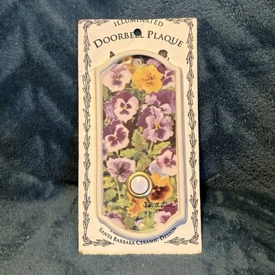 Timbre Iluminado Diseño Cerámico Santa Bárbara Placa Pensamientos Diseño Floral Foto 1 de 3