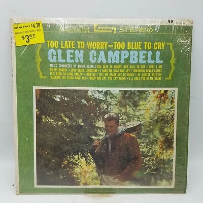 Glen Campbell - Too Late To Worry To Blue To Cry, 1968, Capitol, ST 1881 - Image 1 of 4