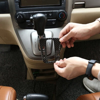 Carbon Fiber Gear Shifter Panel Cover Trim For Honda CR-V CRV 2007-2011 - Изображение 1 из 4