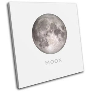 Luna Planetas Lunares Cosmos Moderno Espacio ÚNICO LIENZO ARTE DE PARED Impresión de Imagen - Imagen 1 de 1