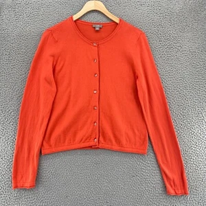 J Jill Sweater Womens Extra Small Orange Faceted Button Up Cropped Cardigan Knit - Picture 1 of 10