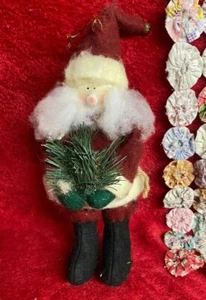 Vintage Felted Old Time Santa Decoration - Picture 1 of 2