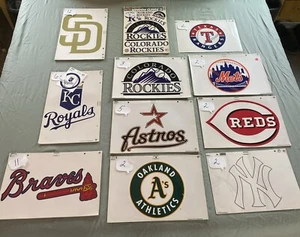 MLB Lot 10 Teams REUSABLE Logo Static Cling Sticker Decals RICO 56 TOTAL!! NEW! - Picture 1 of 24