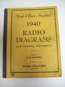 1940 RADIO DIAGRAMS and Servicing Information Most-Often-Needed  - Picture 1 of 2