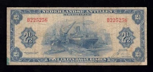 F.C. ANTILLAS HOLANDESAS , 2 1/2 GULDEN 1964 , B/C- ( FINE- ) , SUCIO , P.A1b . - Imagen 1 de 2