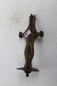 Antigua incrustación de latón grabada hecha a mano única mango de espada / empuñadura de 1920 NH811 - Imagen 1 de 8