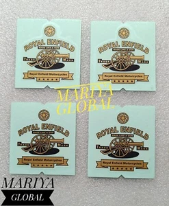 FIT FOR Royal Enfield Made Like Gun Crown Cannon Battery Box Sticker x 4 units - Picture 1 of 10