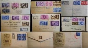 GB KG VI 1936-1952 Covers Plain FDC Olympic Festival UPU Guernsey Jersey Slogans - Picture 1 of 123