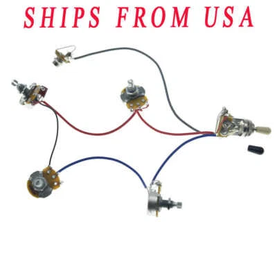 Arnés de cableado precableado para guitarra Arnés de cableado Humbucker se adapta a Epiphone LP/SG/DOT Foto 1 de 3