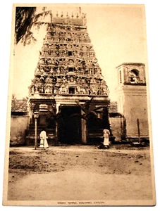 Cartolina Porta del Tempio Indu Colombo Ceylon Sri Lanka Tuck and Sons 1900s CA2 - Foto 1 di 4