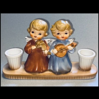 De Colección Años 60 HOLT HOWARD Navidad ÁNGELES Instrumento Candelabro Figura Japón RARO Foto 1 de 4