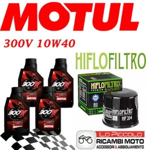 HONDA CB A AC/AD ABS 1100 2013 KIT TAGLIANDO 4 L MOTUL 300V 10W40 + FILTRO OLIO - Foto 1 di 1