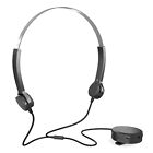 Bone Conduction Stereo Headset Hearing Aids Headphone with Mic AUX IN Black H5C5