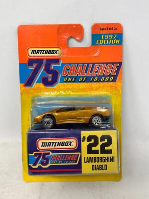 Винтажный спичечный коробок 75 Gold Challenge Lamborghini Diablo No22 - Изображение 1 из 3