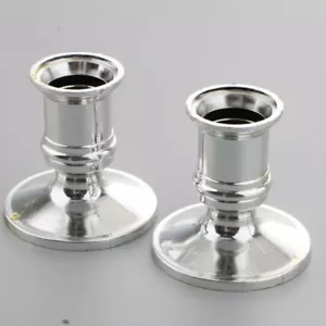 1 Pair Single Straight Taper Candle Stick Holder Table Candles Wedding Decor Set - Picture 1 of 10