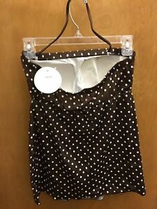 Prego Maternity Strapless Swimsuit. Brown/polka dot Size Small. Model #1416 A161