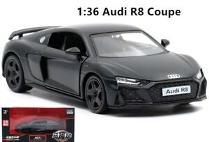 1:36 BLACK Audi R8 Sports Car Vehicle Collection Pull Back Model Diecast Toy
