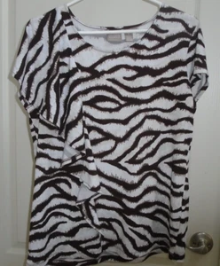 Chico's Rüschen Top Shirt Damen Gr. 1 Medium - Bild 1 von 7
