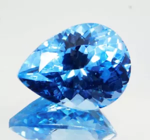 Tormalina Paraiba blu 7,95 ct certificata naturale impeccabile pietra preziosa sfusa pera - Foto 1 di 5