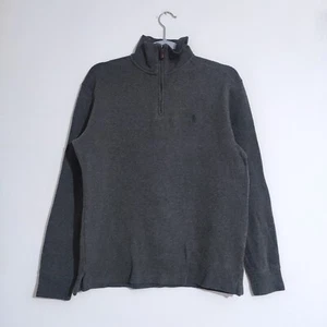 Polo Ralph Lauren Pullover Herren S grau Baumwolle 1/4 Zip Pulli leichter Sweater - Bild 1 von 10