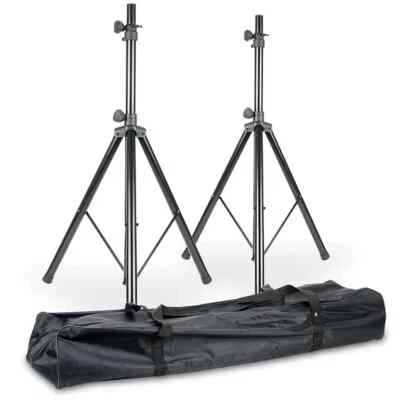 NEO Acoustics PA Speaker Stands (Pair) & Carry Bag - Black
