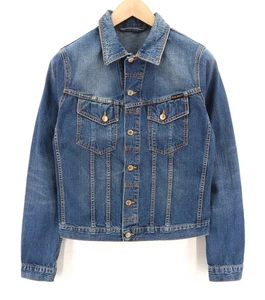 Nudie Jeans Terry Recycle Worn IN Herrenjacke S BLAU Neu Baumwolle Denim - Bild 1 von 9