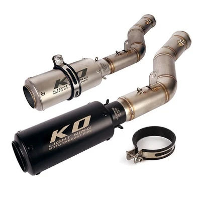 Per Yamaha MT-10 YZF R1 2009-2014 Silenziatore Slip On Punte Scarico Impianto Tubo Centrale - Immagine 1 di 4