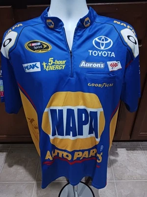 Camisa Michael Waltrip Racing Race Usada XL NAPA Toyota Pit Crew NASCAR Peak Foto 1 de 4