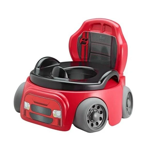 The First Years Training Potty Seat System Wheels Racer Easy to Clean and Use