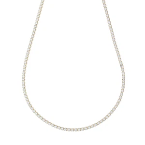 Collana Tennis con Zirconi Bianchi in Oro Giallo 18k - Imagen 1 de 2