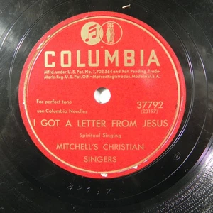 Mitchell's Christian Singers - I Got a Letter from Jesus Columbia Black Gospel - Picture 1 of 4