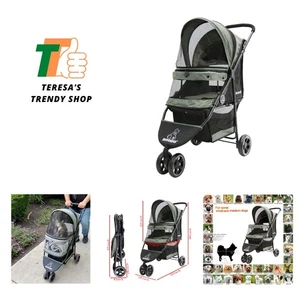 3 Wheel Dog Pet Cat Stroller Best Lightweight Foldable Compact Portable Jogge... - Picture 1 of 10
