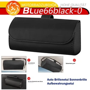 Auto Brille Box Universal Leder Sonnenbrille Fall Aufbewahrung halter Tasche - Bild 1 von 13