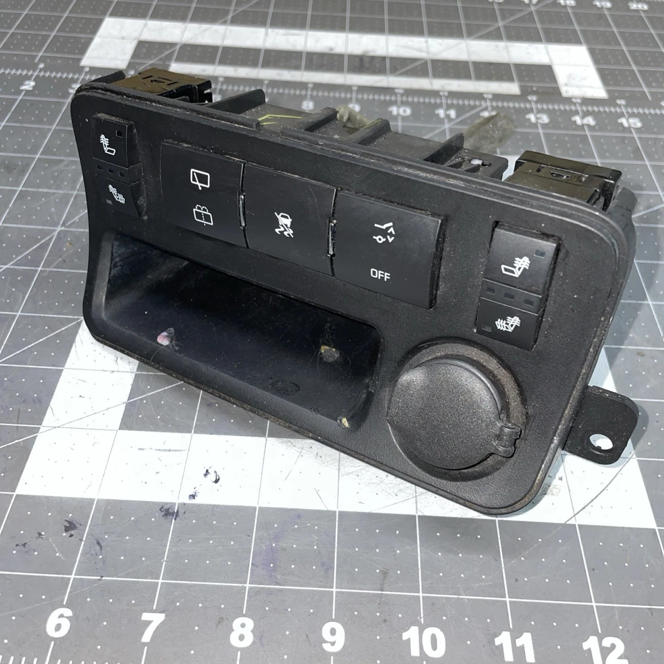 GMC Acadia 2007 2012 asiento térmico toma de corriente limpiaparabrisas interruptor bisel 25944078 sucio Foto 1 de 4