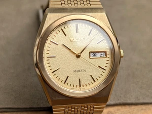 Seiko Majesta 9533-7000 Gold Quarz Datum Herrenuhr Vintage 28mm von 1988 - Bild 1 von 21
