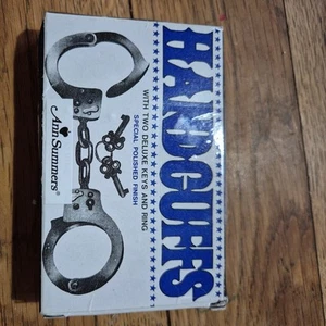 STEEL METAL HANDCUFFS+KEYS Handcuff Hen Stag Night Novelty Halloween Policeman - Picture 1 of 1