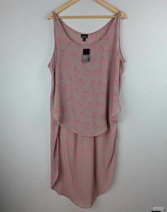 NUEVO CON ETIQUETAS TORRID Camiseta sin Mangas Rosa Polvorienta Calavera Alta Baja Semi Transparente Talla 1X Nueva Mb - Imagen 1 de 7