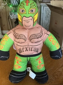 WWE Mattel Rey Mysterio Brawlin Buddies Green 15" Plush Talking 2011 Non Tested - Picture 1 of 6