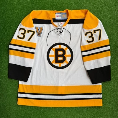 2003/04 Patrice Bergeron 波士顿棕熊队正品 CCM 复古 NHL 球衣 56 码 — 第 1/4 张图片
