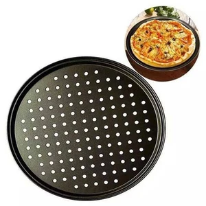 Pizza Tray Non-Stick 24/26/28/32CM Round Pizza Pan with Holes Baking Oven Tray - Picture 1 of 19