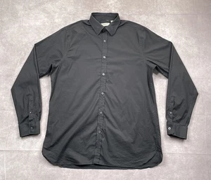 BURBERRY London Button Up Shirt Mens Size 16-41 Black Tailored Designer Casual - Picture 1 of 16
