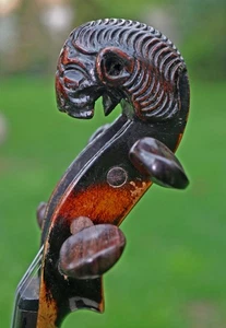 Old LION HEAD GERMANY VIOLIN. LISTEN to the VIDEO! ID:Stainer 1694 - Picture 1 of 18