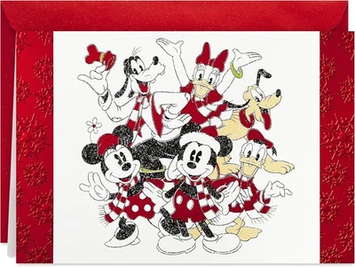 Hallmark Disney Boxed Christmas Cards, Mickey 4.6 x 6.8 inch, Mouse  - Image 1 of 4