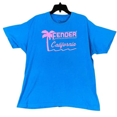 Camisa Fender California Instrumentos Musicales Para Hombres XL Azul Gráfico Camiseta Músico Foto 1 de 4