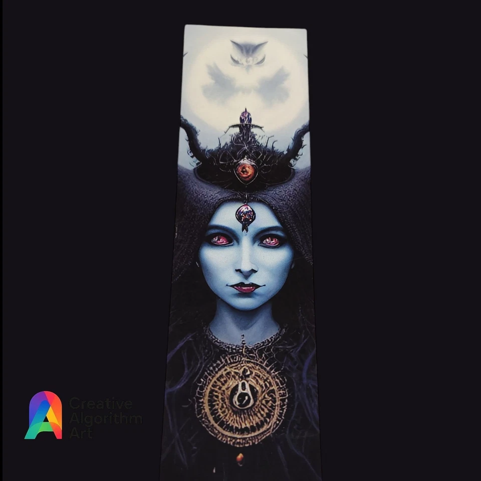 Lunar Sorceress Bookmark – Gothic Fantasy Art🌑  - Image 1 of 1