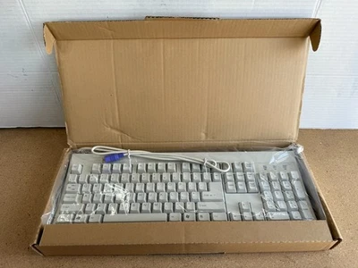 New Chicony KB 2961 Clicky Keys Keyboard Typing White Office Pc Computer - Image 1 of 4