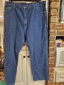 Dickies Carpenter Jeans Relaxed Fit Pantaloni Denim Gamba Dritta Uomo Taglia 42x32 Nuovi con etichette - Foto 1 di 10