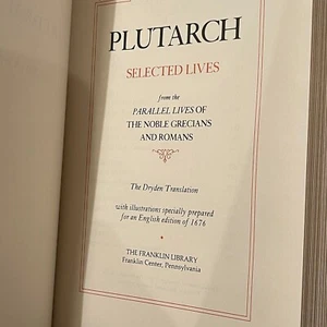 PLUTARCH AUSGEWÄHLTE LEBEN griechisch & römisch DIE FRANKLIN BIBLIOTHEK Buch 1982 vergoldet - Bild 1 von 4