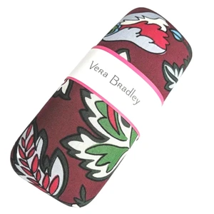 New Vera Bradley Hard Shell Eyeglass Case Bordeaux Blooms Clamshell Optical - Picture 1 of 8
