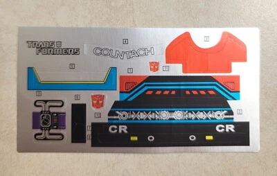 TRANSFORMERS G1 SUNSTREAKER STICKER SHEET RARE! AUTOBOT CAR ROBOT DECALS LABELS - Image 1 of 2